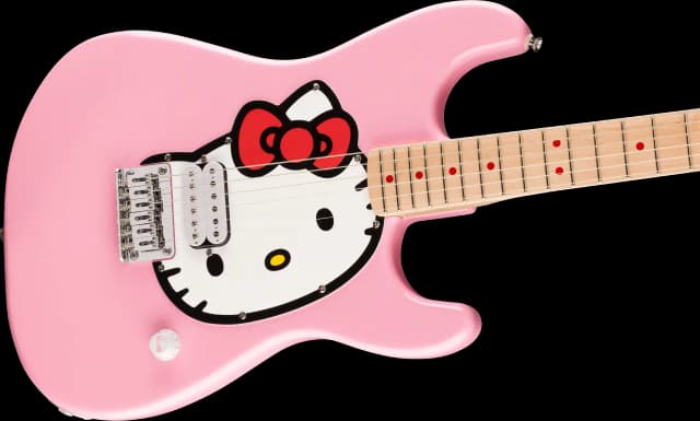 Guitarra Eléctrica Squier Hello Kitty Stratocaster - Rosa